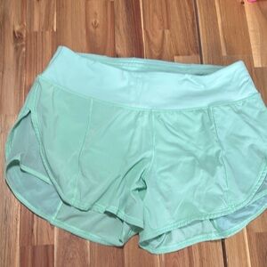 Lululemon size 6, mint color athletic shorts
